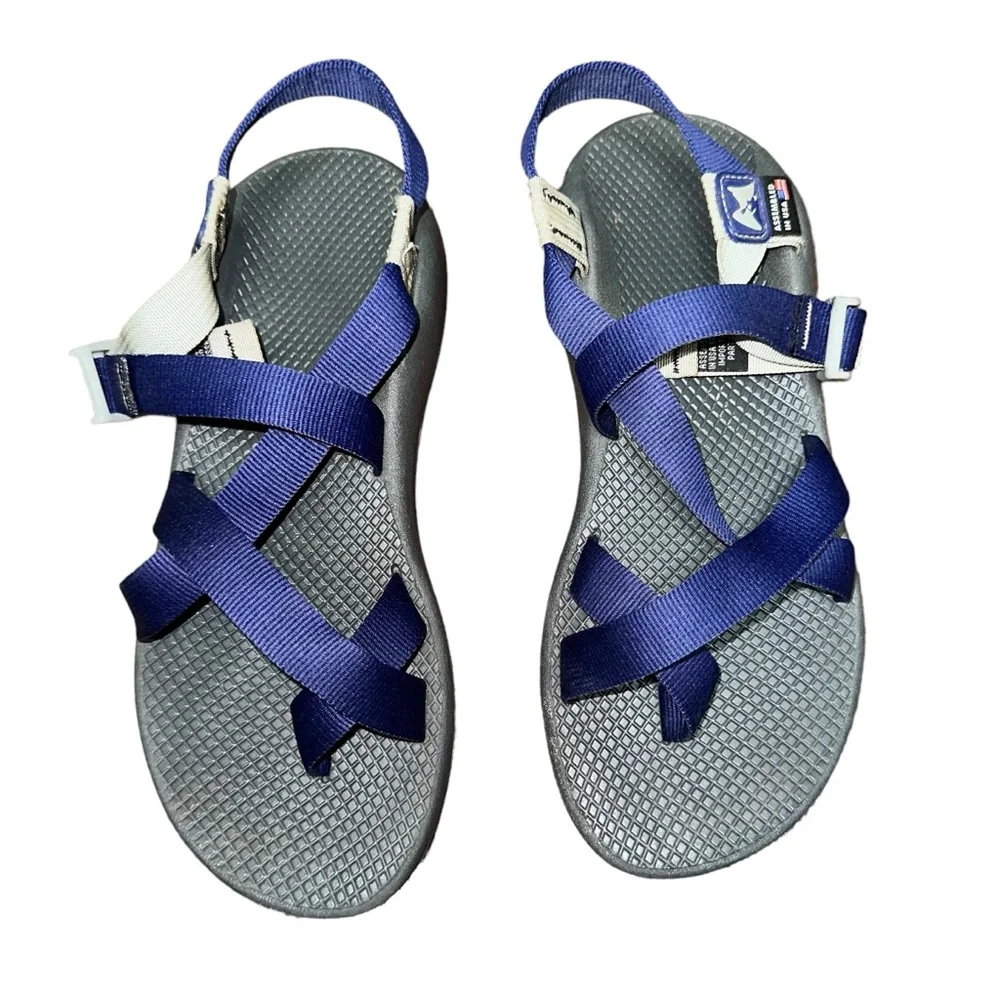 Chaco Z/1 Classic Sandals Women’s Size 10 Blue Gray Hiking Comfort Outdoor